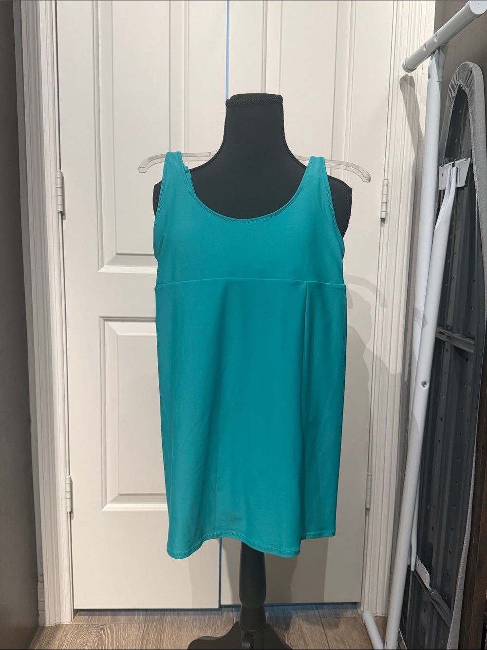 Old Navy Teal Scoop Swim Dress One-Piece (SR)